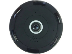 Cámara WiFi HD 1080P con vista panorámica de 360 ​​grados, visión nocturna, detección de movimiento, Yizhood (negra)