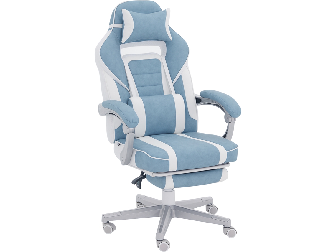 Silla Gaming Reclinable Con Reposapiés - Azul