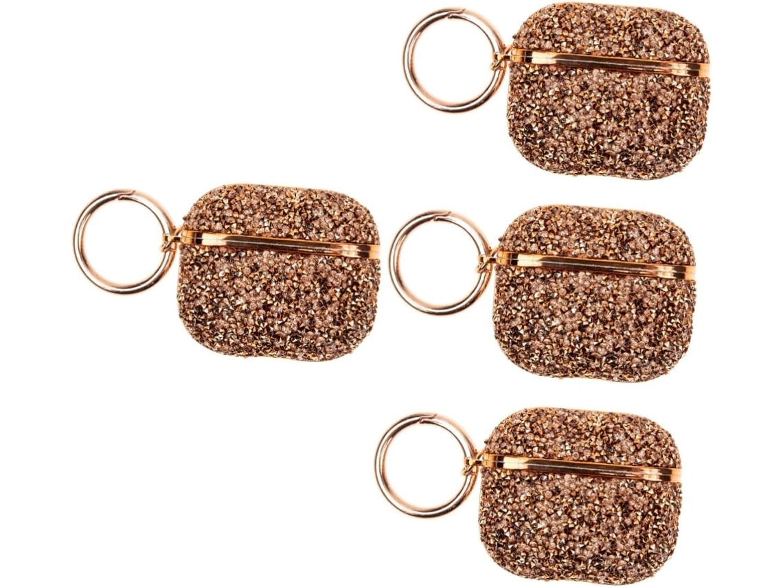 Estuche Delicado De 4 Piezas Para Auriculares Inalámbricos, Compatible Con Pro Case, Con Diamantes De Imitación, Duradero.