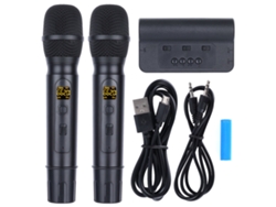 Micrófono Inalámbrico, Kit De Micrófono Inalámbrico Dual Uhf Con Tarjeta De Sonido Micro General