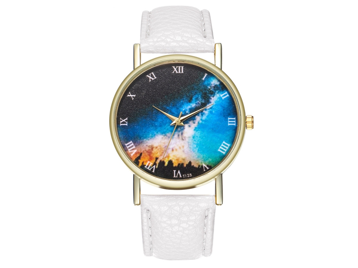 Reloj Star Lady Quartz Para Hombre Y Mujer, Moderno, Juvenil, Blanco T123-a