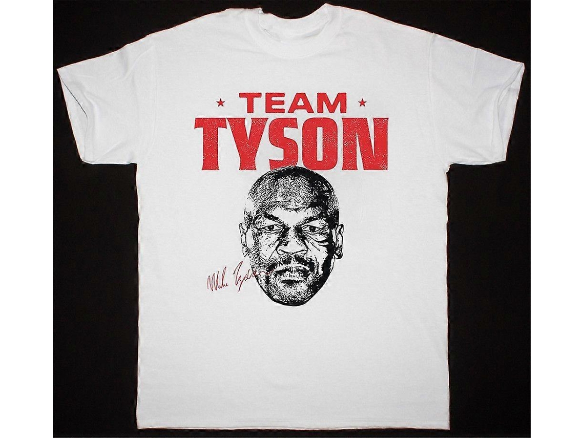 Camiseta blanca de boxeo de Mike Tyson, talla grande, regalo para fans, TTSS44 Hengjian