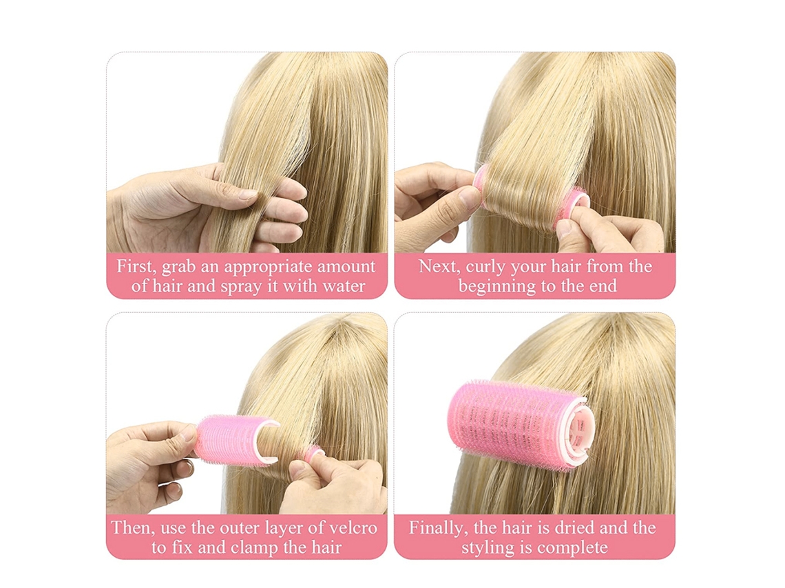 Rollos de Plástico para Flequillos, Ideales para Rizos Autoadhesivos
