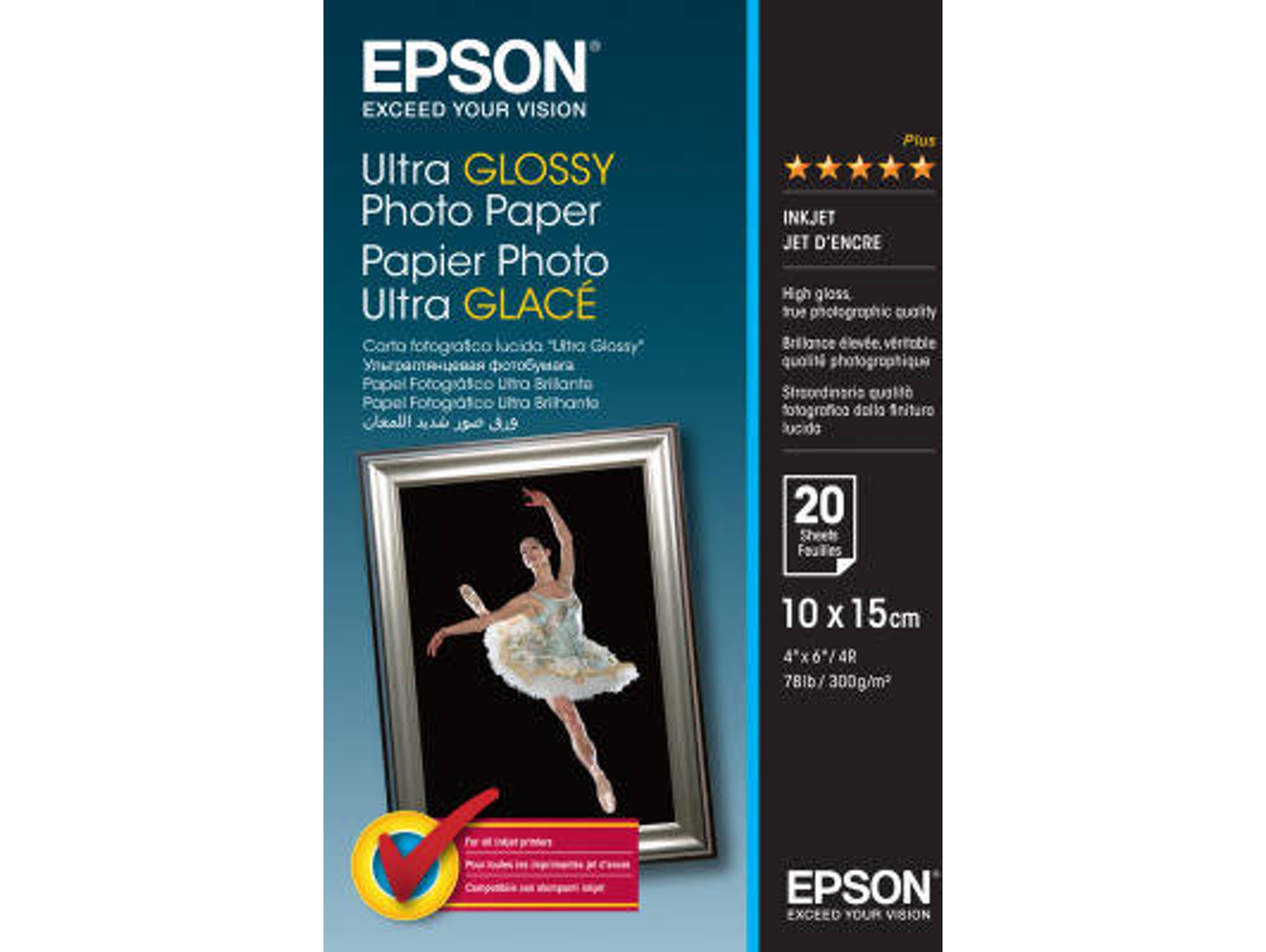 Papel fotográfico EPSON Ultra Glossy - C13S041926