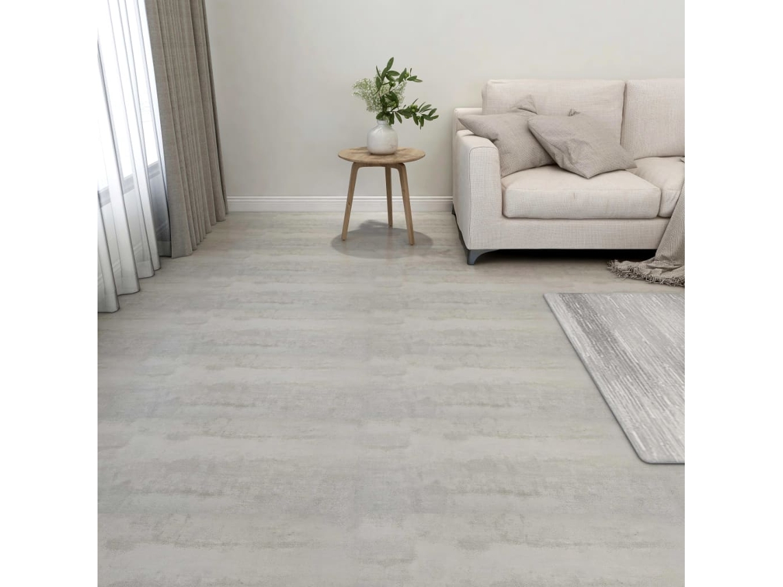 Lamas Para Suelo Autoadhesivas 55 Uds Pvc Gris Claro 5,11 M²