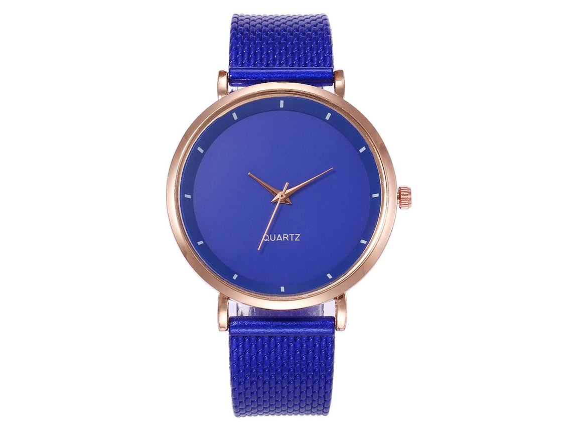 Reloj De Pulsera De Cuarzo Para Mujer Zhoulianfa Con Correa Delgada De Pu (azul)