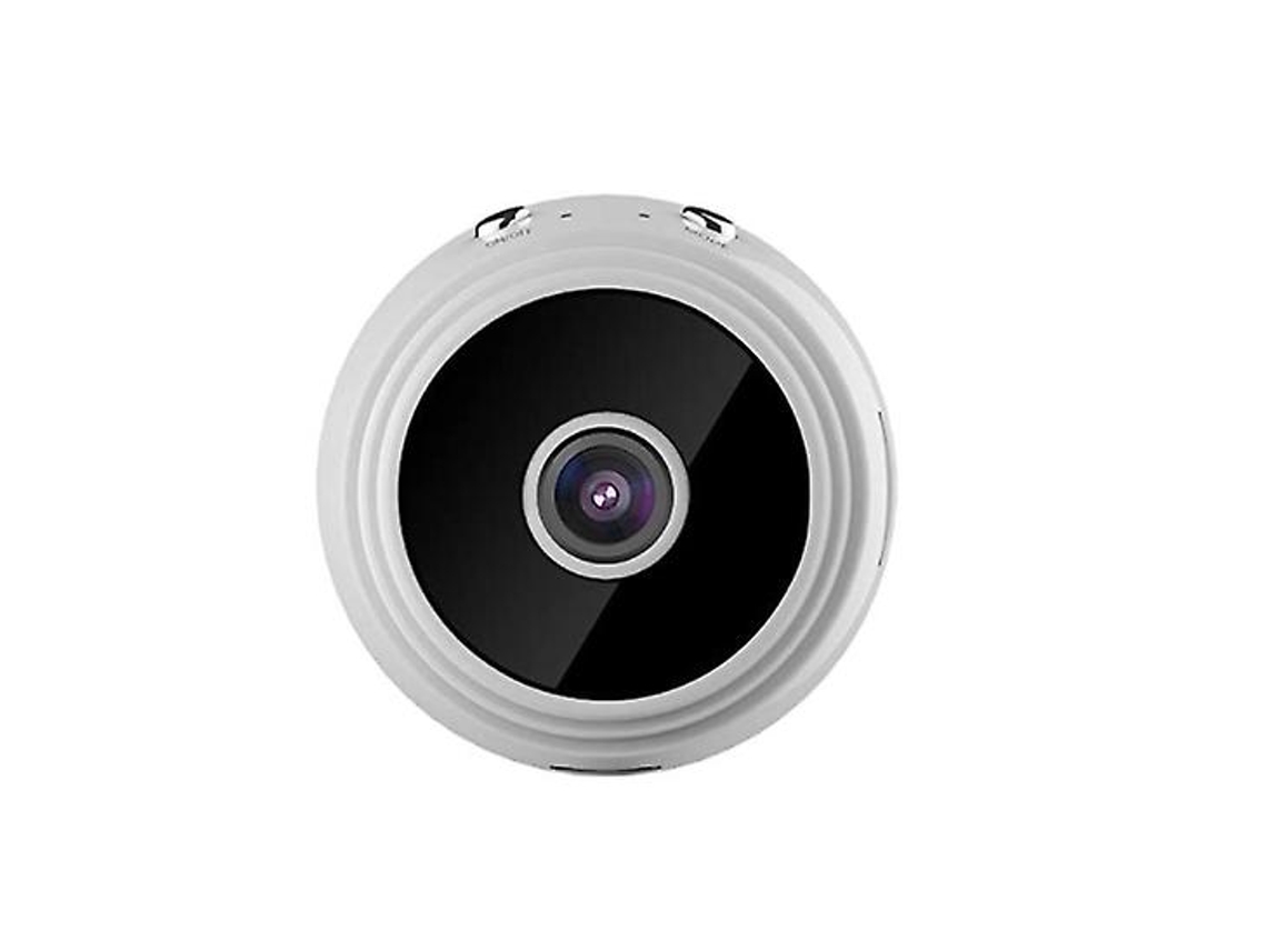 Mini cámara espía inalámbrica portátil 1080P con visión nocturna, ideal para uso en interiores y exteriores (blanca)
