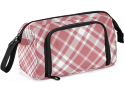 Besportble Estuche De Y Multifuncional Con Estampado De Cuadros Rojos Y Amplia Capacidad Para Niños Y Nailo...