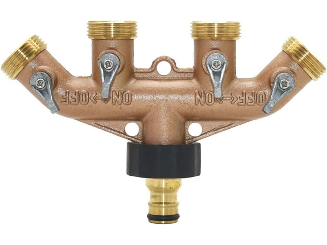 Adaptador De Conexión Para Jardín Distribuidor Agua Cuatro Vías Manguera