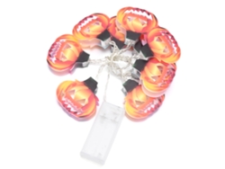 2026-luces De Cadena De Calabaza Hueca Con 10 Led, Luz Cálida, Decoración De Halloween Para Interior Y Exterior, Fiesta Y Festivales