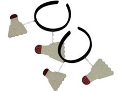 Dos diademas temáticas, ideales para bádminton, perfectas para eventos Slowmoose.