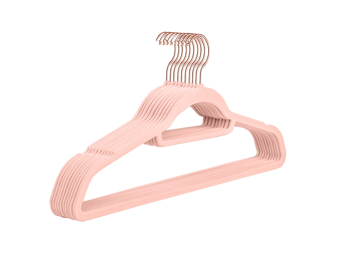 Percha mágica multifuncional con revestimiento antideslizante para ropa seca y mojada, de plástico sin costuras.