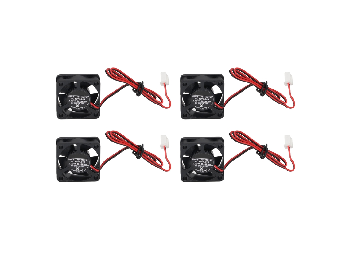 Ventilador De Cc Sin Escobillas De Bajo Ruido De 2 Pines 3010 Para Extrusor De Impresora 3d, Hot End V6 V5 Cpu 12v (4 Unidades)