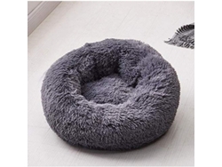 2026-cesta Redonda Para Perro Gato, Almohada Plush Colchón Grueso Cama De Mascota Invierno (xs/40cm, Gris Oscuro)