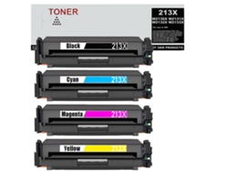 Paquete de 4 cartuchos de tóner compatibles con HP 213x genéricos W2130x W2131x W2132x W2133x