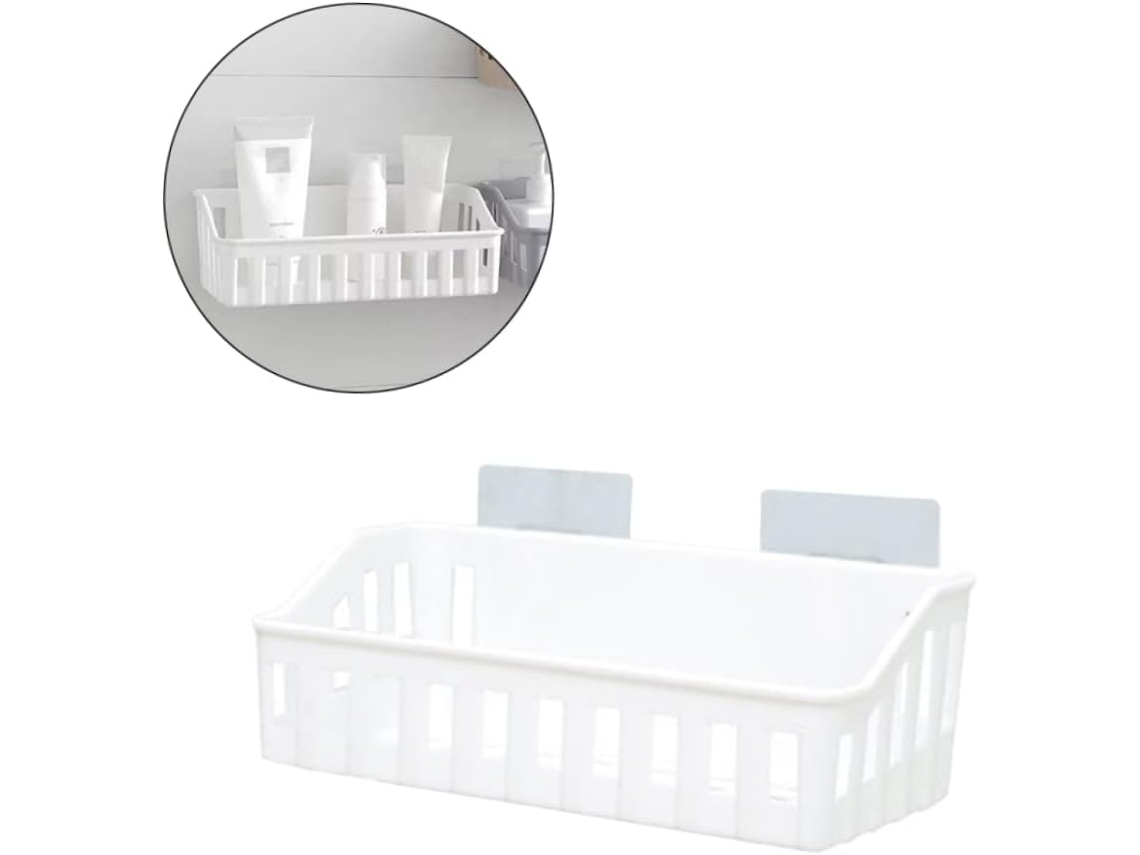 Cesta organizadora de baño de pared, sin necesidad de taladrar, organizador de ducha, estante de cocina, Slowmoose