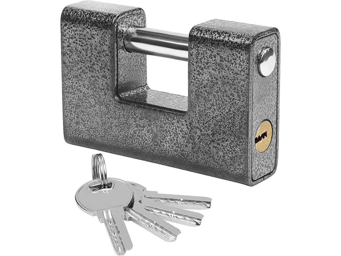 Candado De Acero Duro Para Exterior Con 4 Llaves - Barra De 13.8mm - Robusto Y Resistente
