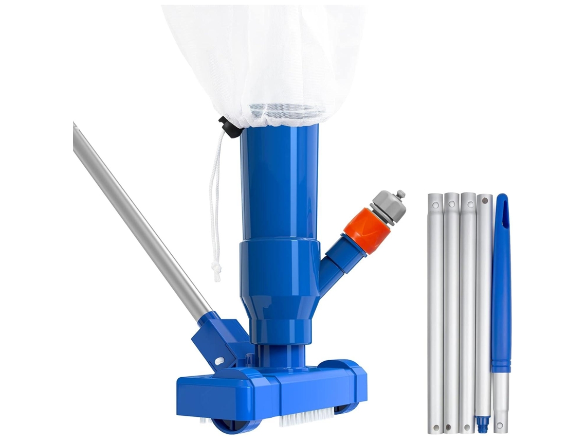 Kit de aspiración para piscina MDUG con cepillo, bolsa para polvo y 5 tubos de aspiración