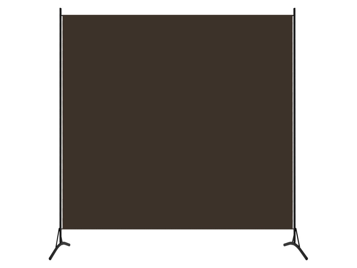 Paravent DÉCOSHOP26 Cloison Separador Interior Plegable de Tela Marrón (175x180 cm)