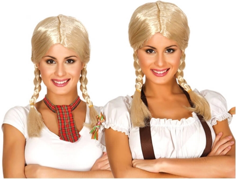 Peluca DISFRAZZES Rubia Con 2 Trenzas