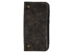 Capa De Couro Anti-choque Full Body Para Samsung Galaxy X Cover 5 Com Slot Para Cartões Café