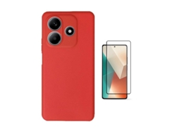 Protector de Pantalla Gorilasglass Proteção para Xiaomi Redmi Note 14 GIFT4ME Rojo