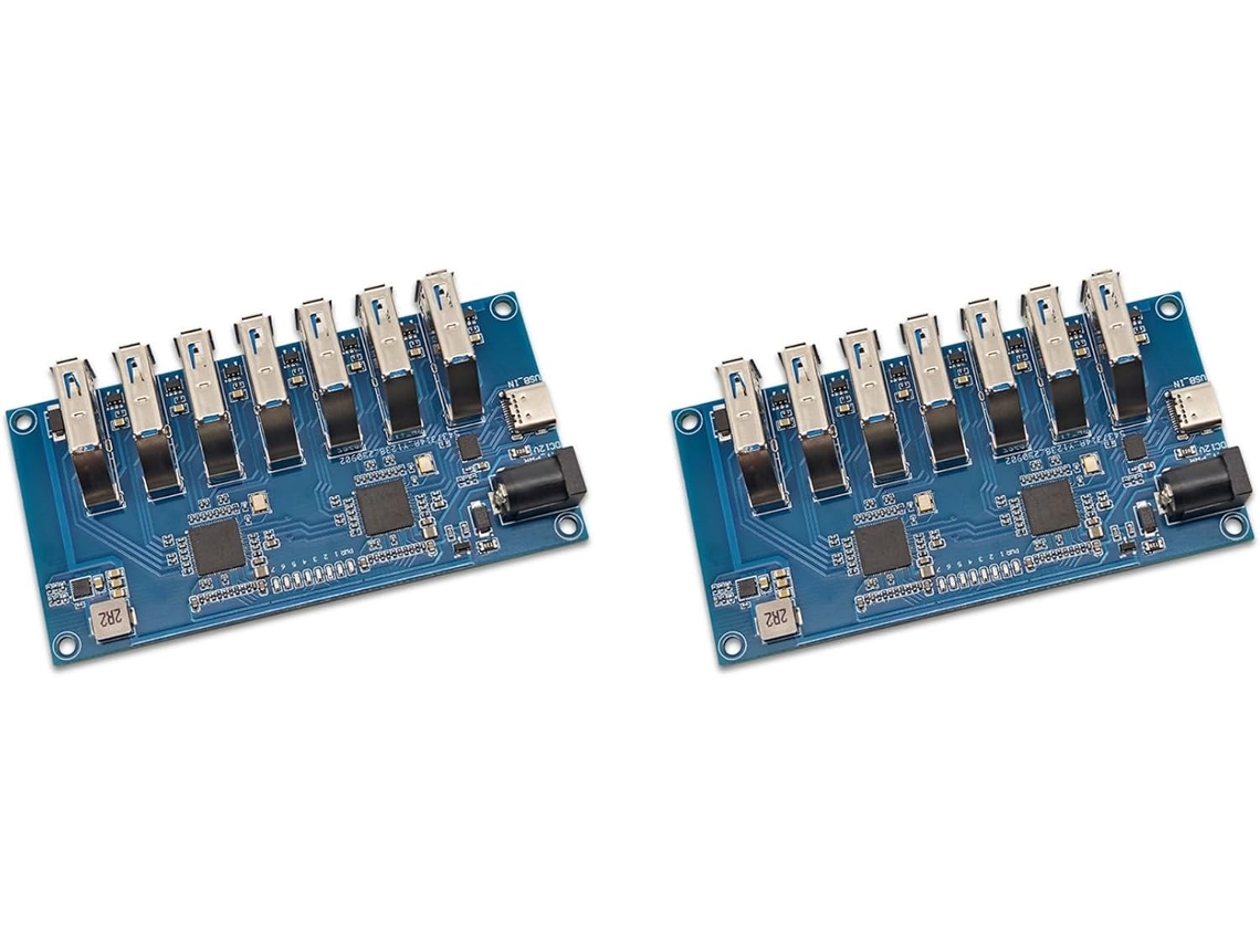 Módulo Concentrador Usb 3.1 2x Vl817, Divisor De 7 Puertos, Compatible Con Dispositivos De Alta Velocidad Superspeed.