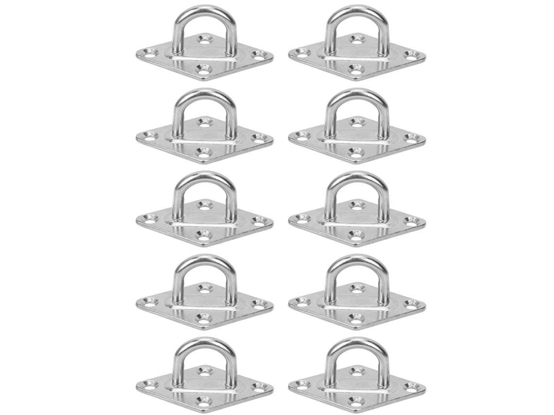 Placa de ojo de diamante M5 con 4 agujeros y gancho de acero inoxidable 304 para barcos.