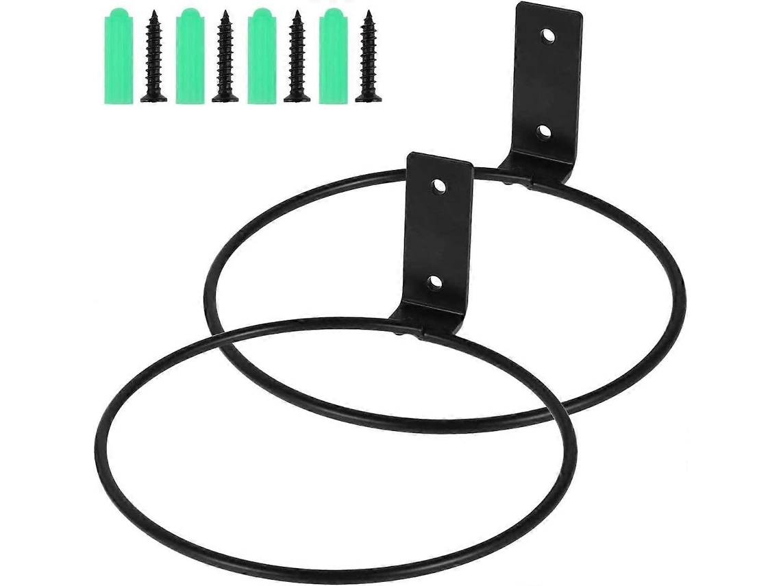 2 Soportes De Pared Para Macetas De Metal Con Tornillos, Anillos De Gancho Para Plantas, Portamacetas Para Patio Balcón Jardín Hogar