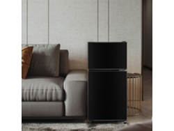 Nevera De Doble Puerta 60l - Congelador 22l, Refrigeración 38l, Luz Led, Eficiencia Energética - Negra Antigua