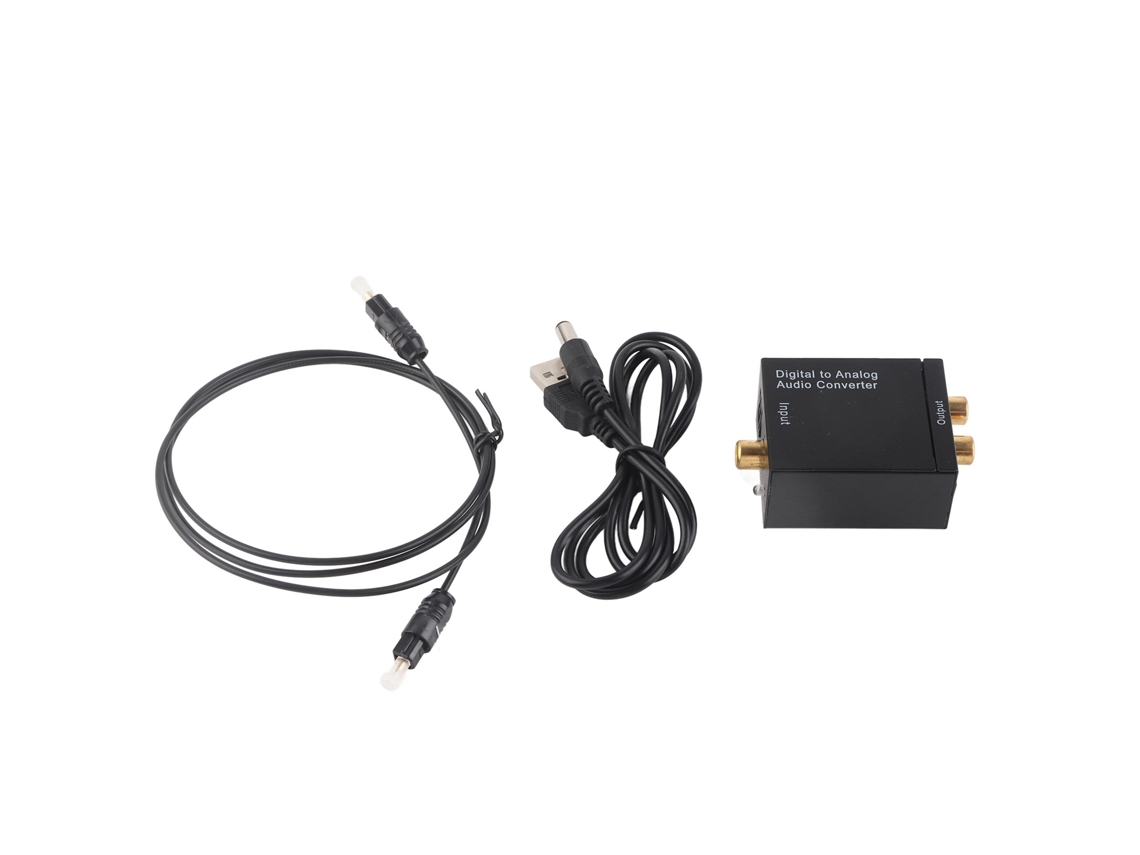 Convertidor decodificador DAC con entradas Toslink/Coaxial y salidas 2RCA