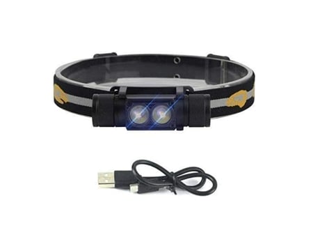 Linterna frontal LED con zoom Linterna frontal LED Mini lámpara frontal 4 modos de enfoque Linterna frontal con zoom Linterna para acampar Caza Ref...