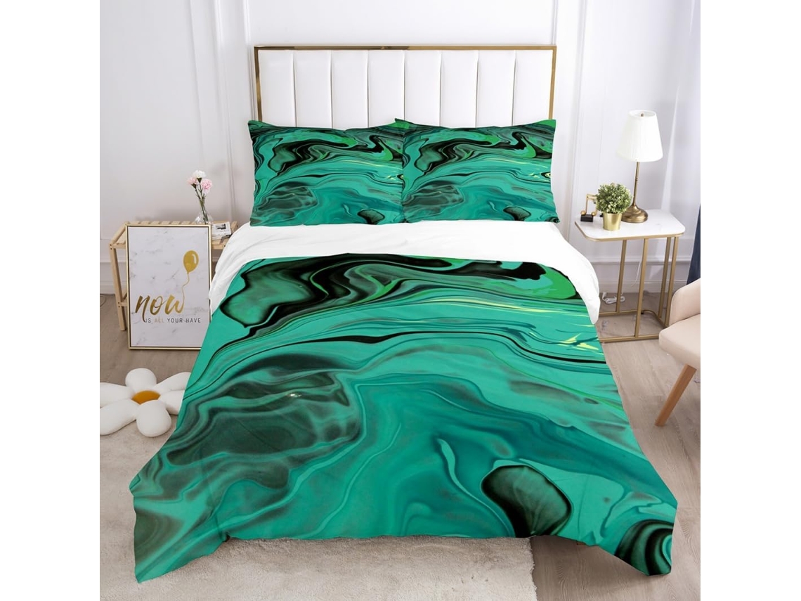 Funda Nórdica Diseño Ropa Cama Estampado Juego Funda Almohada Diseño Microfibra Microfibra 140x200 Cm