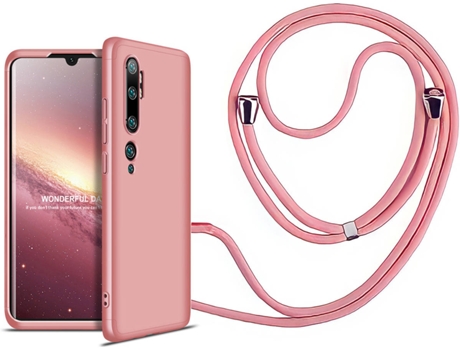 Funda Xiaomi Mi Note 10 Pro Slim Armor 360º con Collar Rosa