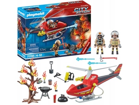 PLAYMOBIL 71195 Helicóptero De Bomberos