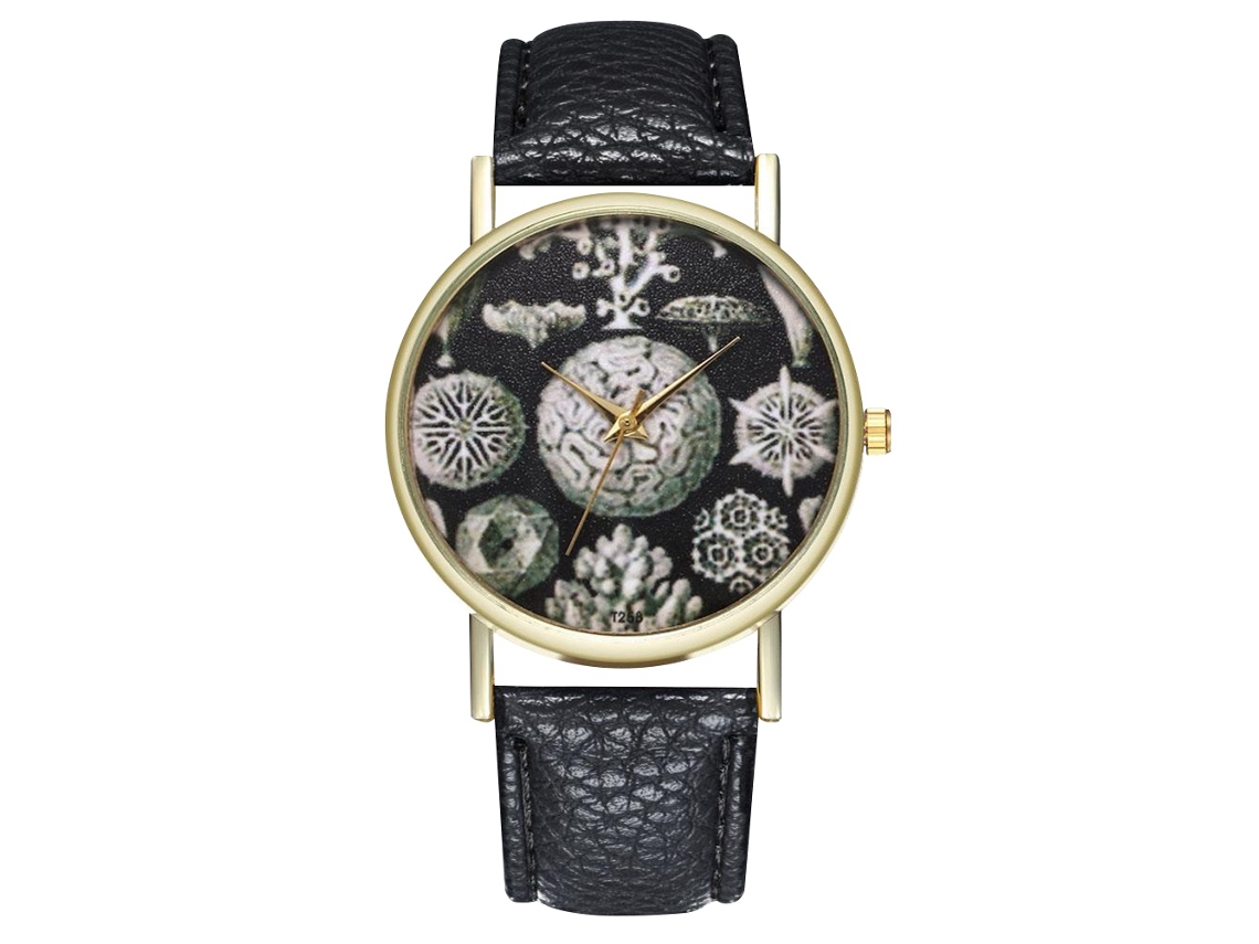 Reloj De Pulsera Negro Unisex De Cuarzo, Estilo Retro Y A La Moda De Zhoulianfa