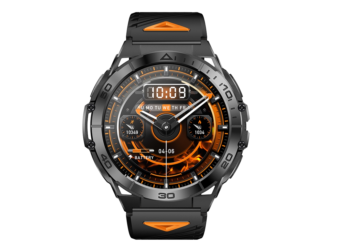 Reloj Inteligente Amoled De 1,6" Con Monitor De Actividad Física, Resistente Al Agua Ip68, Batería De 600 Mah, 20 Modos Deportivos (negro)