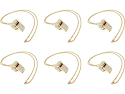 Silbato 6x, Silbato De Metal Y Cristal De Diamantes De Imitación, Brillante Con Llavero Para Árbitros, Entrenadores,