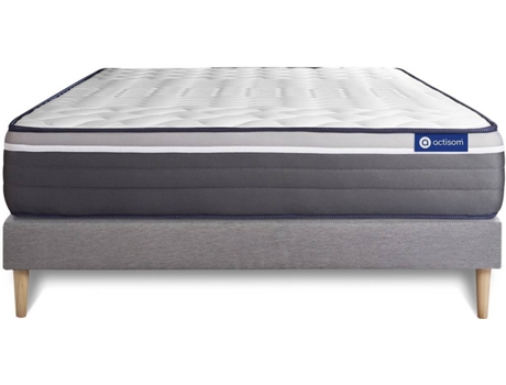 Conjunto de Somier + Colchón ACTISOM Actilatex Plus (Gris - 120x190cm)
