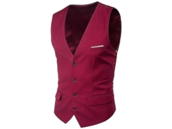 2026-chaleco Empresarial Hombre Talla Grande Monocromo Primavera Otoño Poliéster Punto M S2024123015044