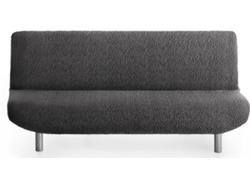 Funda Multielástica para Sofá Cama Clic-clac 3 Plazas MILICA Tejido Adaptable Spongy Gris Oscuro