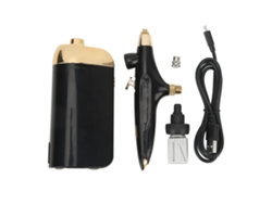 Aerógrafo portátil para maquiagem e cuidados faciais com nebulizador de nanotubos de oxigênio, presente ideal para mulheres, preto.