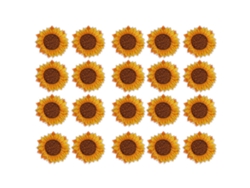 Parches bordados de girasol para coser y planchar, juego de 20 para manualidades y decoración de telas.