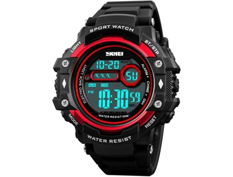 VEANXIN Relojes digitales para hombre Relojes de pulsera electrónicos impermeables con retroiluminación LED-Negro