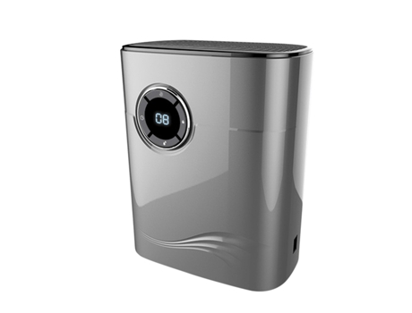 Deshumidificador 1200ml Portátil 2 en 1 con Purificador de aire Plata