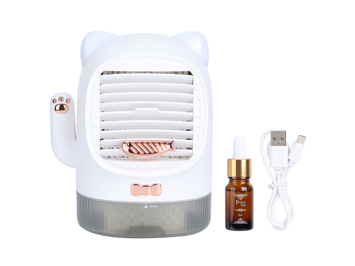 Ventilador de escritorio USB portátil para refrescar el hogar y la oficina.
