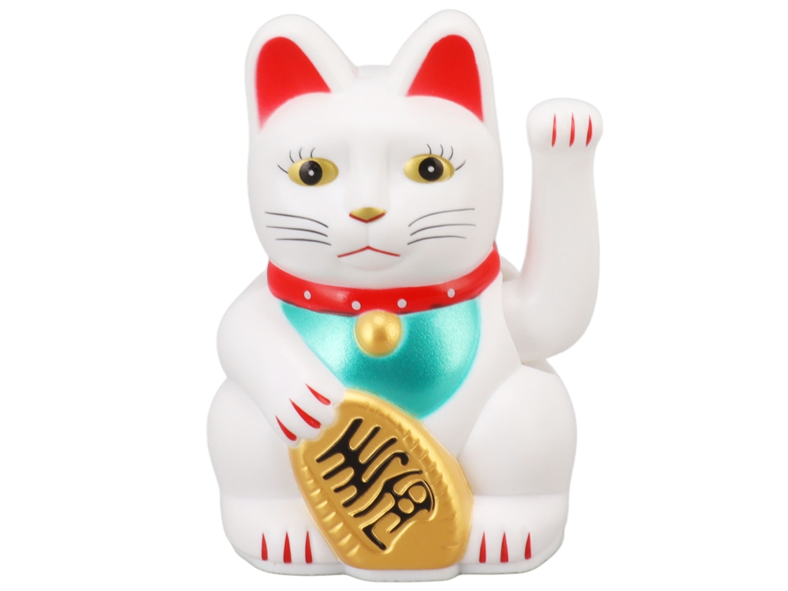 2026 Store-gato De La Suerte Decorativo De 4 Pulgadas Con Mano Moviéndose Para Hogar Y Escritorio Regalo Blanco