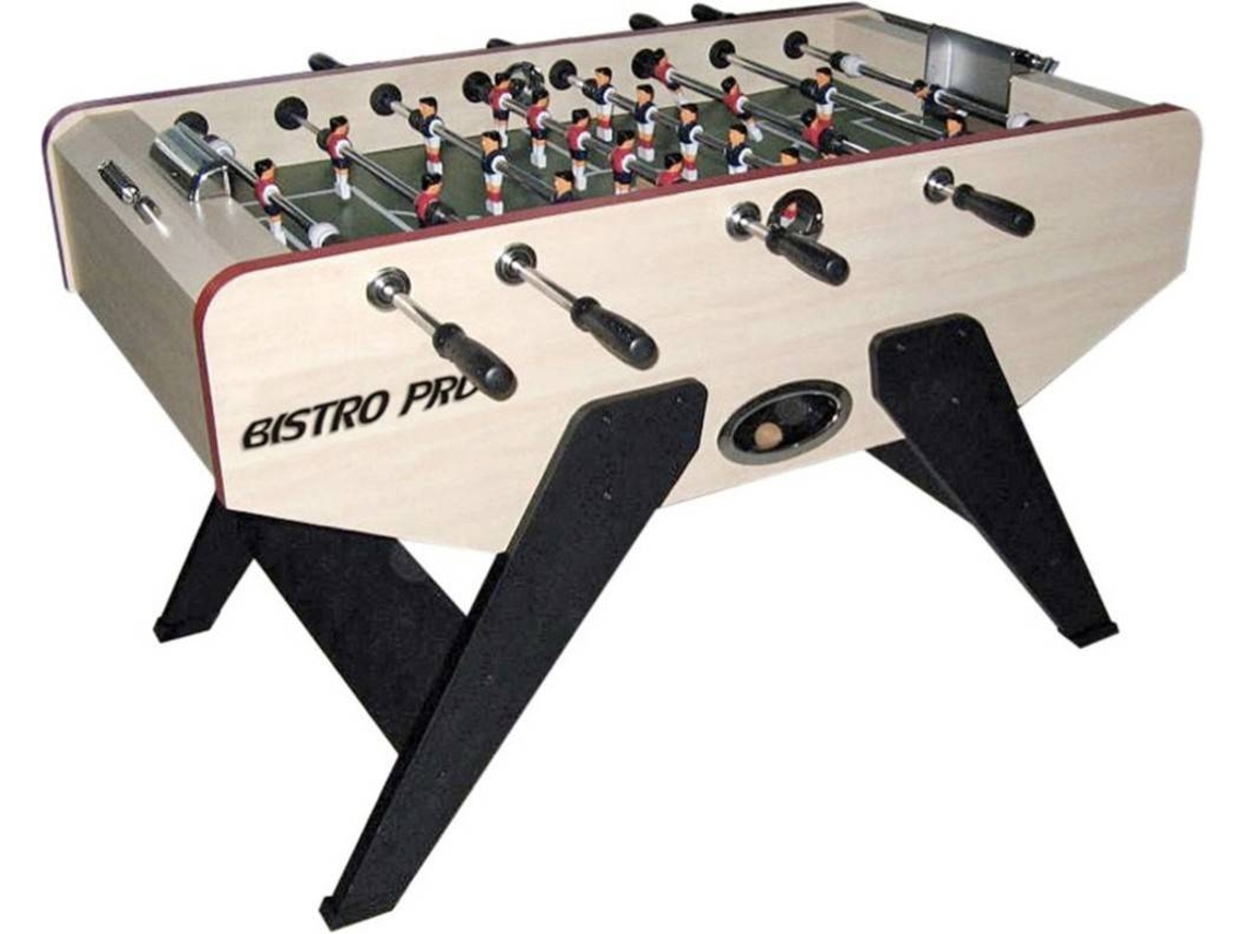 DEVESSPORT Futbolín Bistro‑Pro 141x74x86 cm – barras telescópicas, mango plástico, tamaño profesional