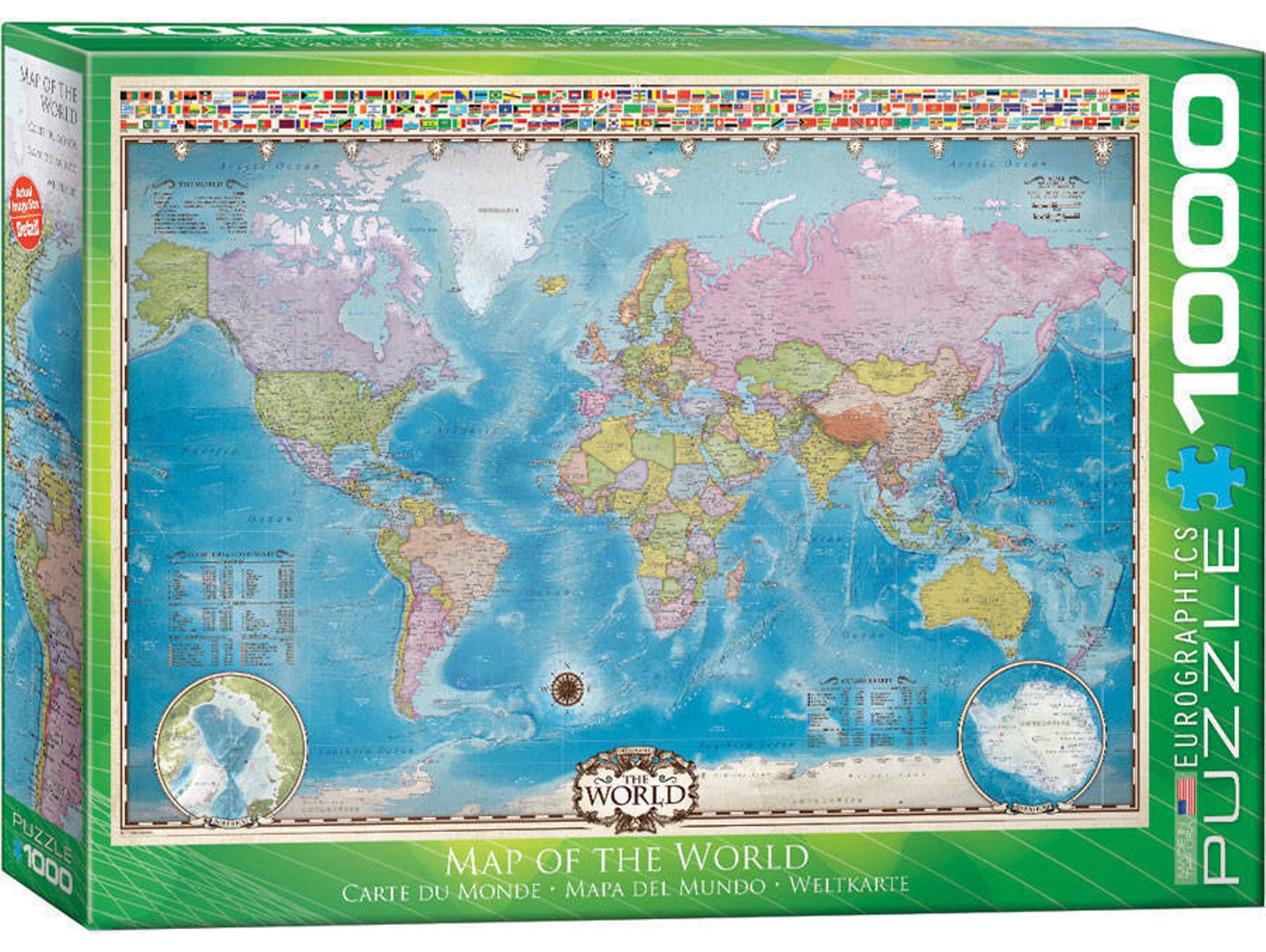 Puzzles EUROGRAPHICS Map of the World 1000 pcs (1000 piezas)
