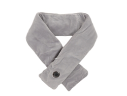 Manta térmica USB de 5 W y 5 V, impermeable, portátil, para el cuello, para hombre y mujer, color gris claro